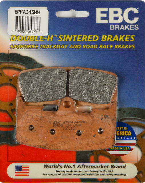 EBC Brakes EPFA Sintered Fast Street and Trackday Pads Front - EPFA345HH EBC Brakes EPFA Sintered Fast Street and Trackday Pads Front - EPFA345HH